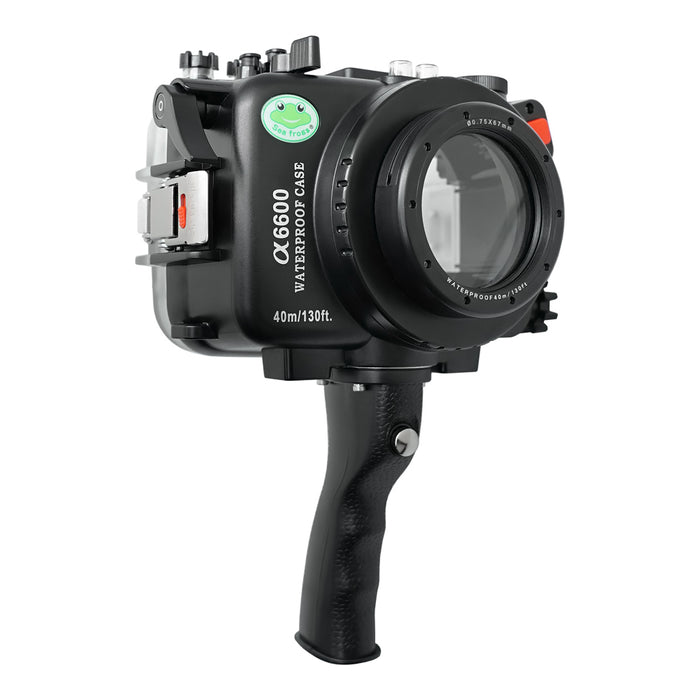 Sony A6600 SeaFrogs 40M/130FT Waterproof housing with Pistol Grip