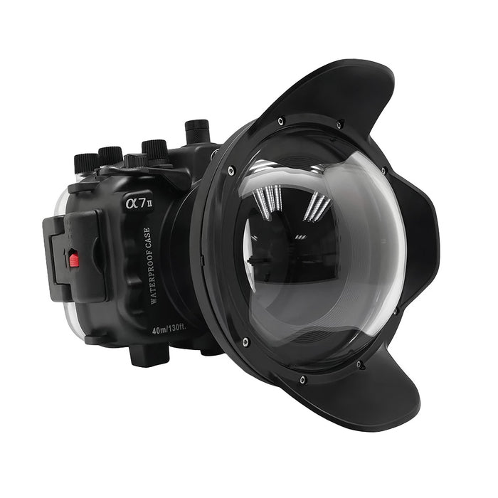 Sony A7 II NG V.2 Series 40M/130FT UW camera housing with 6" Dome port (Standard port) Black