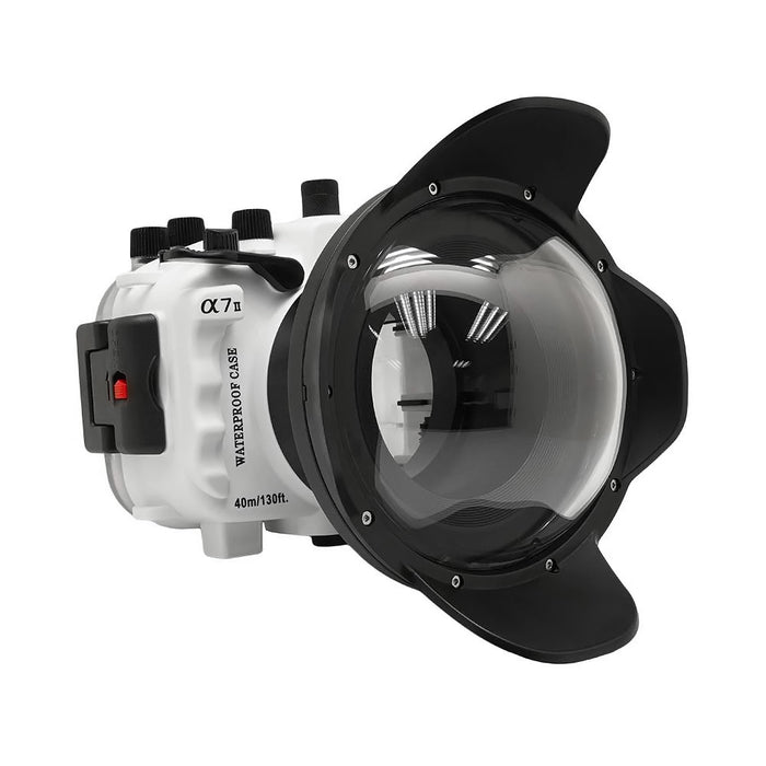 Sony A7 II NG V.2 Series 40M/130FT UW camera housing with 6" Dome port (Standard port) White