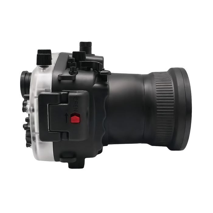 Sony A7 II NG V.2 Series 40M/130FT Underwater camera housing with Aluminium Pistol Grip (Long port) Black