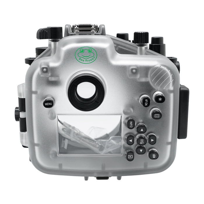 SeaFrogs 40m/130ft Underwater camera housing for Canon EOS R kit with 6" Dry Dome Port V.13 and standard flat port included