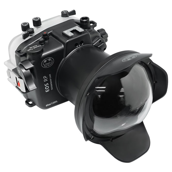 SeaFrogs 40m/130ft Underwater camera housing for Canon EOS RP kit with 6" Dry Dome Port V.13