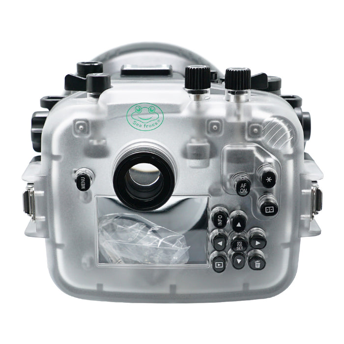 SeaFrogs 40m/130ft Underwater camera housing for Canon EOS RP kit with 6" Dry Dome Port V.13 and standard flat port included