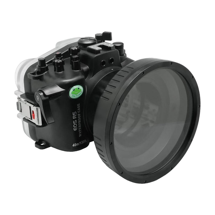 SeaFrogs 40m/130ft Underwater camera housing for Canon EOS R5 with 6" Short Flat Port (RF 14-35mm f/4L)