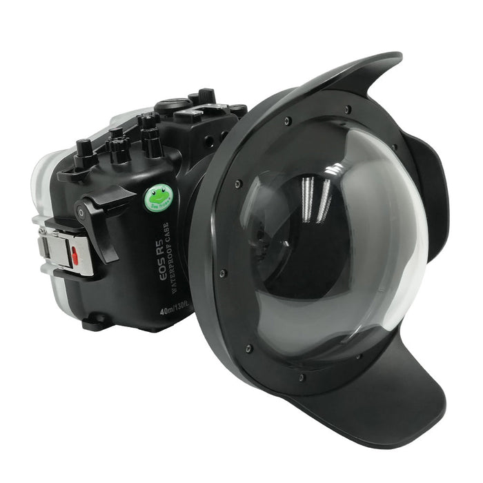 SeaFrogs 40m/130ft Underwater camera housing for Canon EOS R5 with 8" Dry Dome Port (RF 14-35mm f/4L)