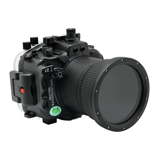 Sony A1 Series 40M/130FT Underwater camera housing (Flat Long port) Focus gear for FE 90mm / Sigma 35mm included