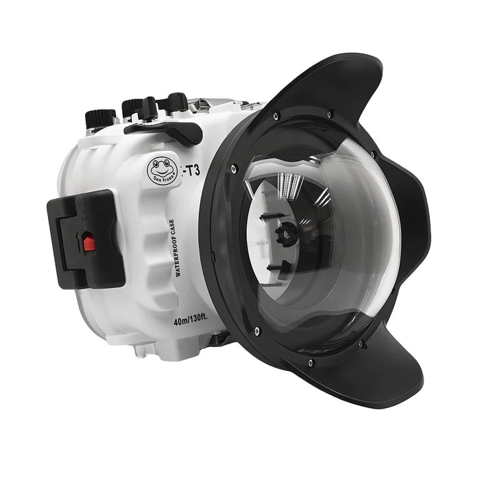 Fujifilm X-T3 40M/130FT Underwater camera housing kit with SeaFrogs Dry dome port V.1 (White)