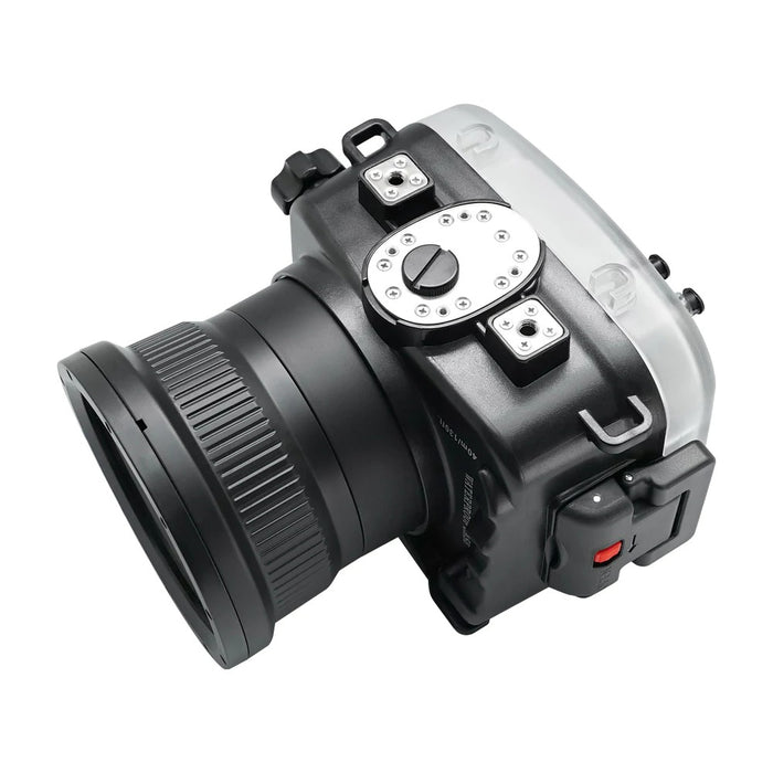 Sony A9 II 40M/130FT Underwater camera housing with Zoom ring for FE16-35 F4 ZA OSS included. Black